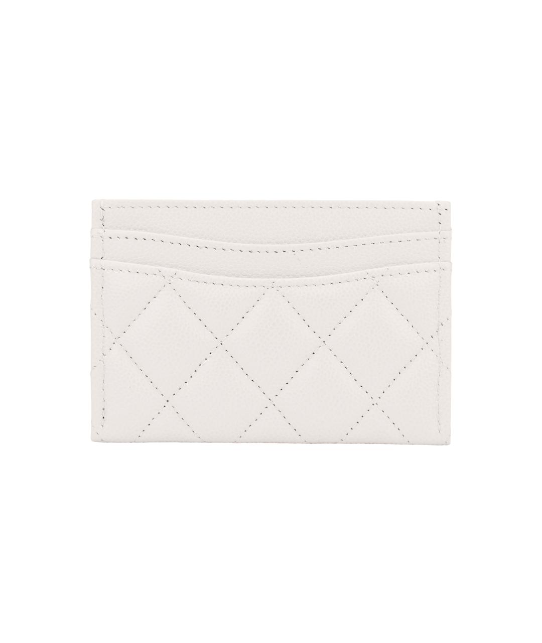 CHANEL Белый кожаный кардхолдер, фото 4