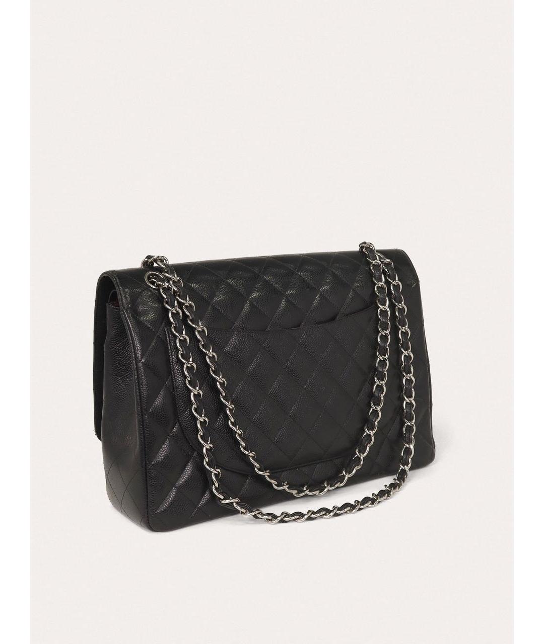 CHANEL Черная кожаная сумка через плечо, фото 6