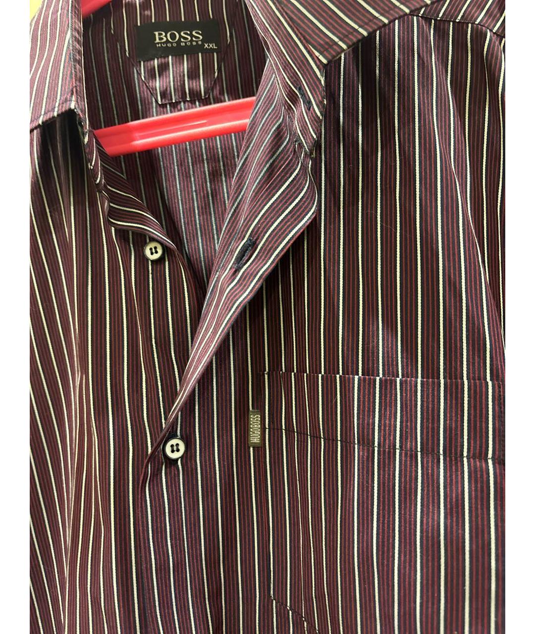 HUGO BOSS Фиолетовая хлопковая классическая рубашка, фото 5