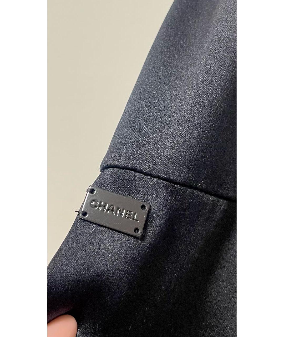 CHANEL Черное шелковое коктейльное платье, фото 6