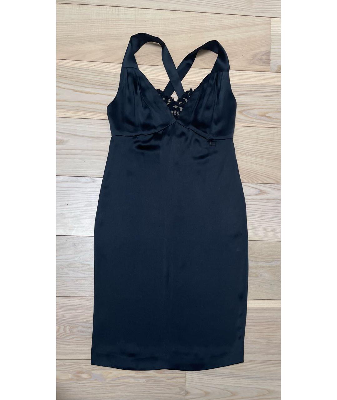 CHANEL Черное шелковое коктейльное платье, фото 2