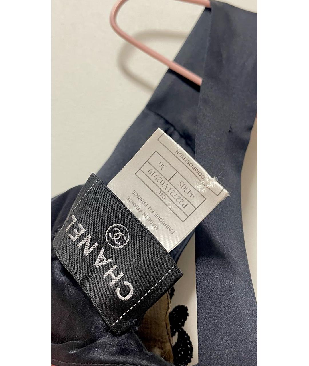 CHANEL Черное шелковое коктейльное платье, фото 7