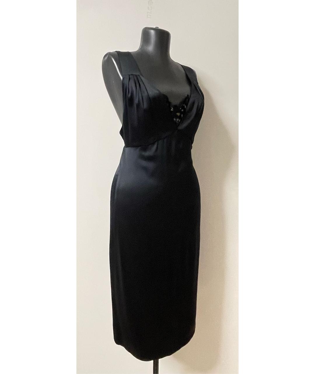 CHANEL Черное шелковое коктейльное платье, фото 5