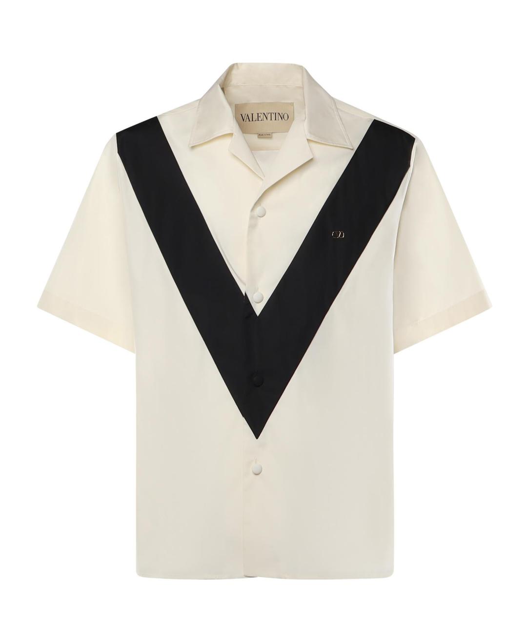 VALENTINO Белая хлопковая кэжуал рубашка, фото 1