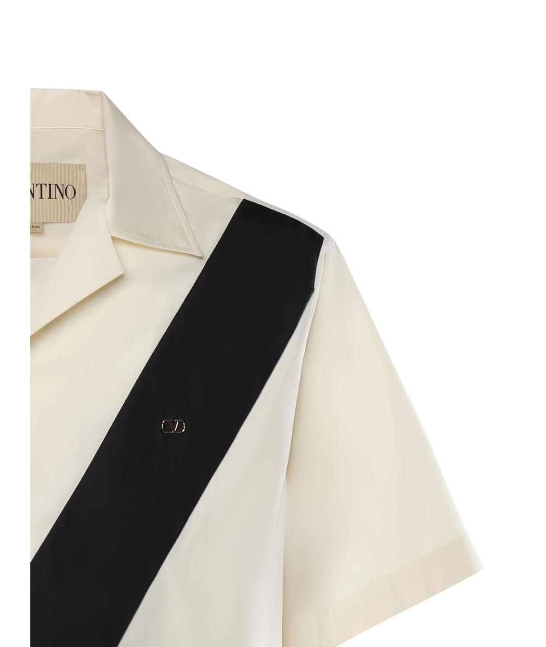 VALENTINO Белая хлопковая кэжуал рубашка, фото 3