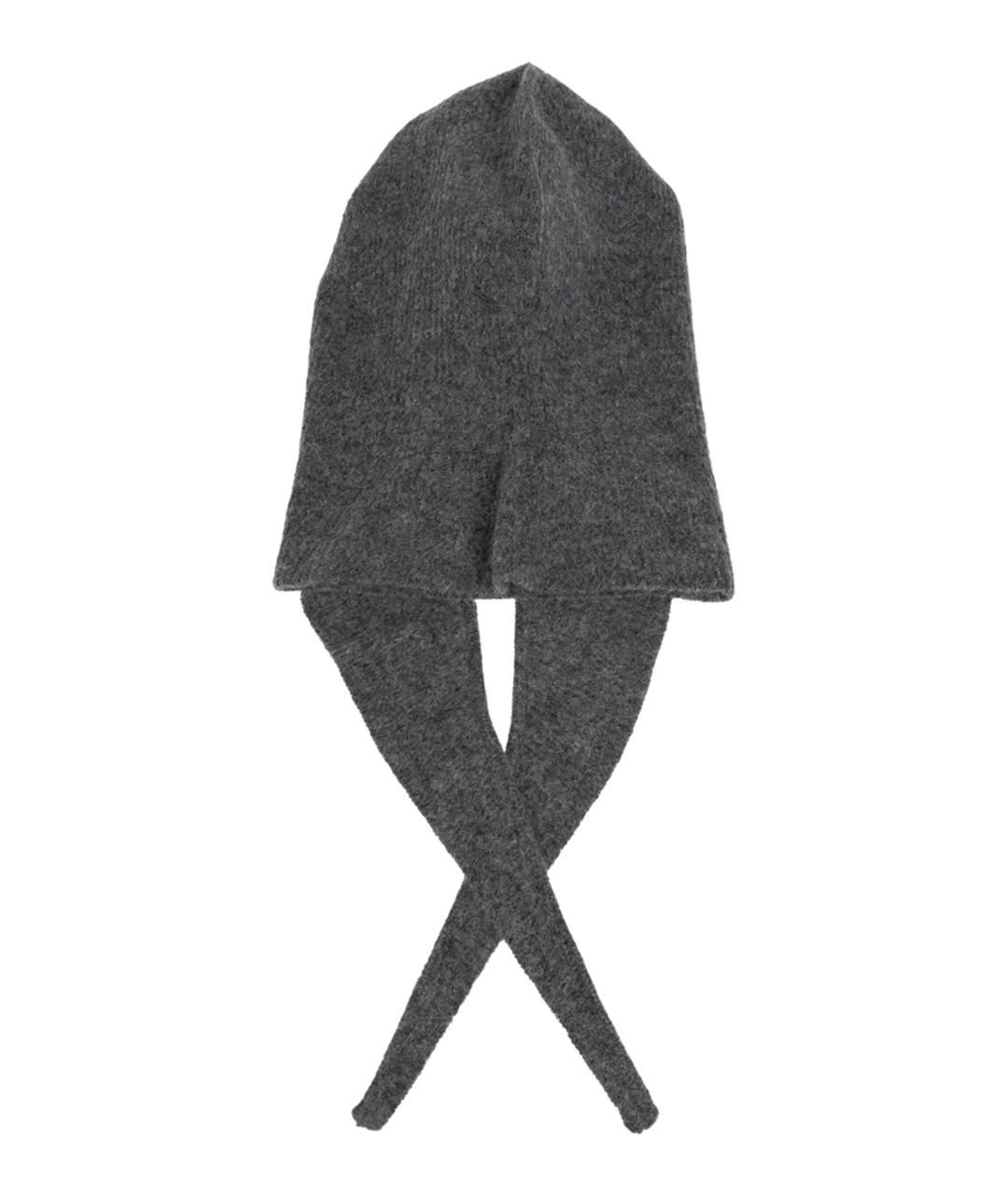 GANNI Серая шерстяная повязка на голову, фото 2