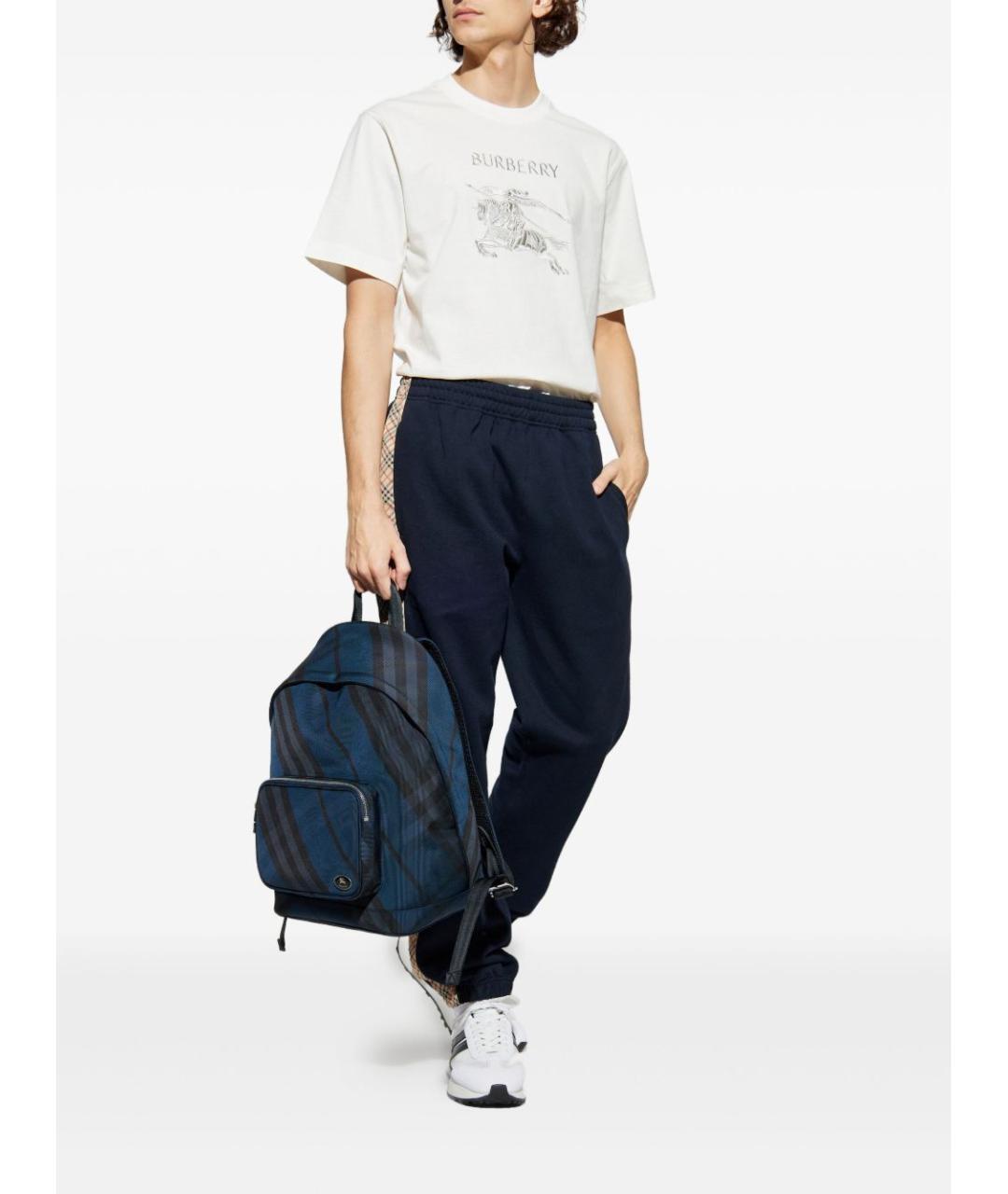 BURBERRY Белая хлопковая футболка, фото 2