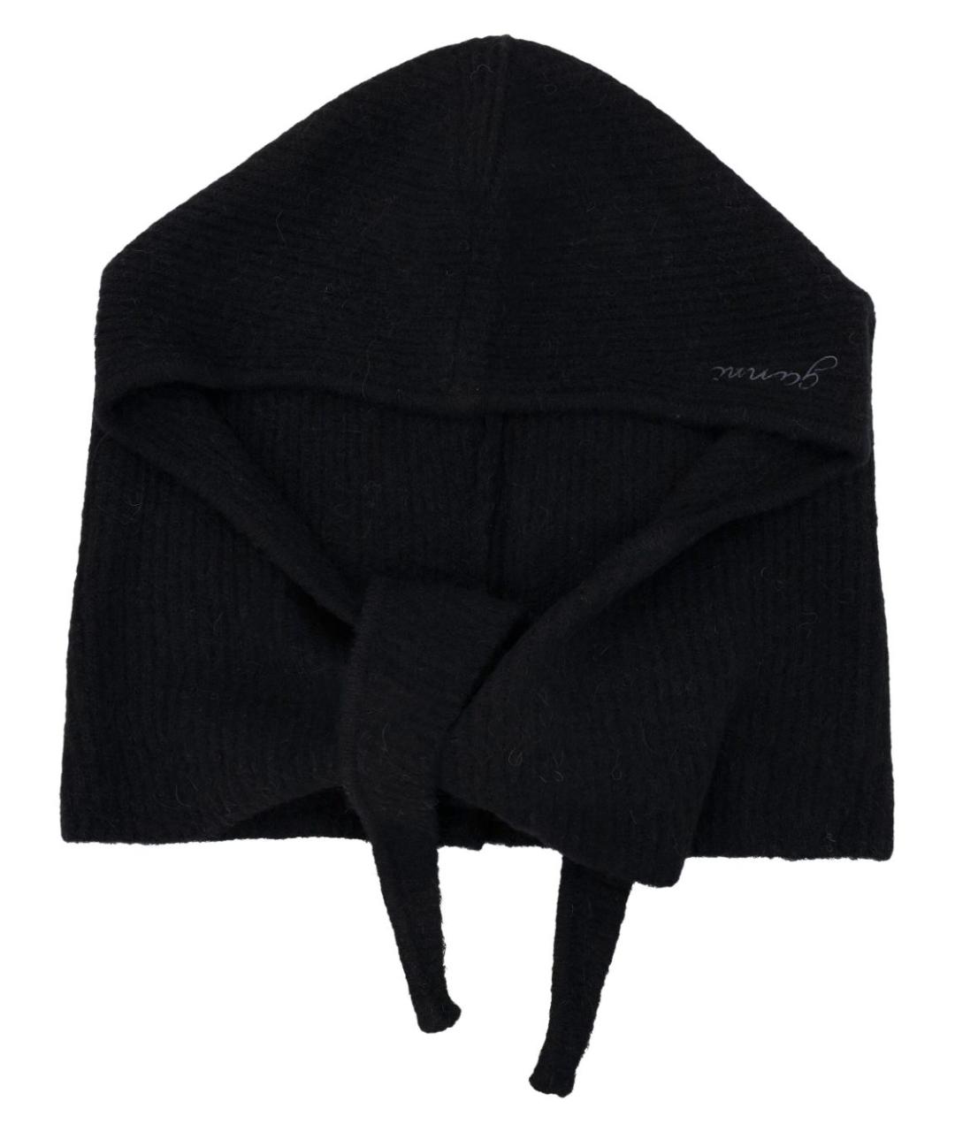 GANNI Черная шерстяная повязка на голову, фото 1