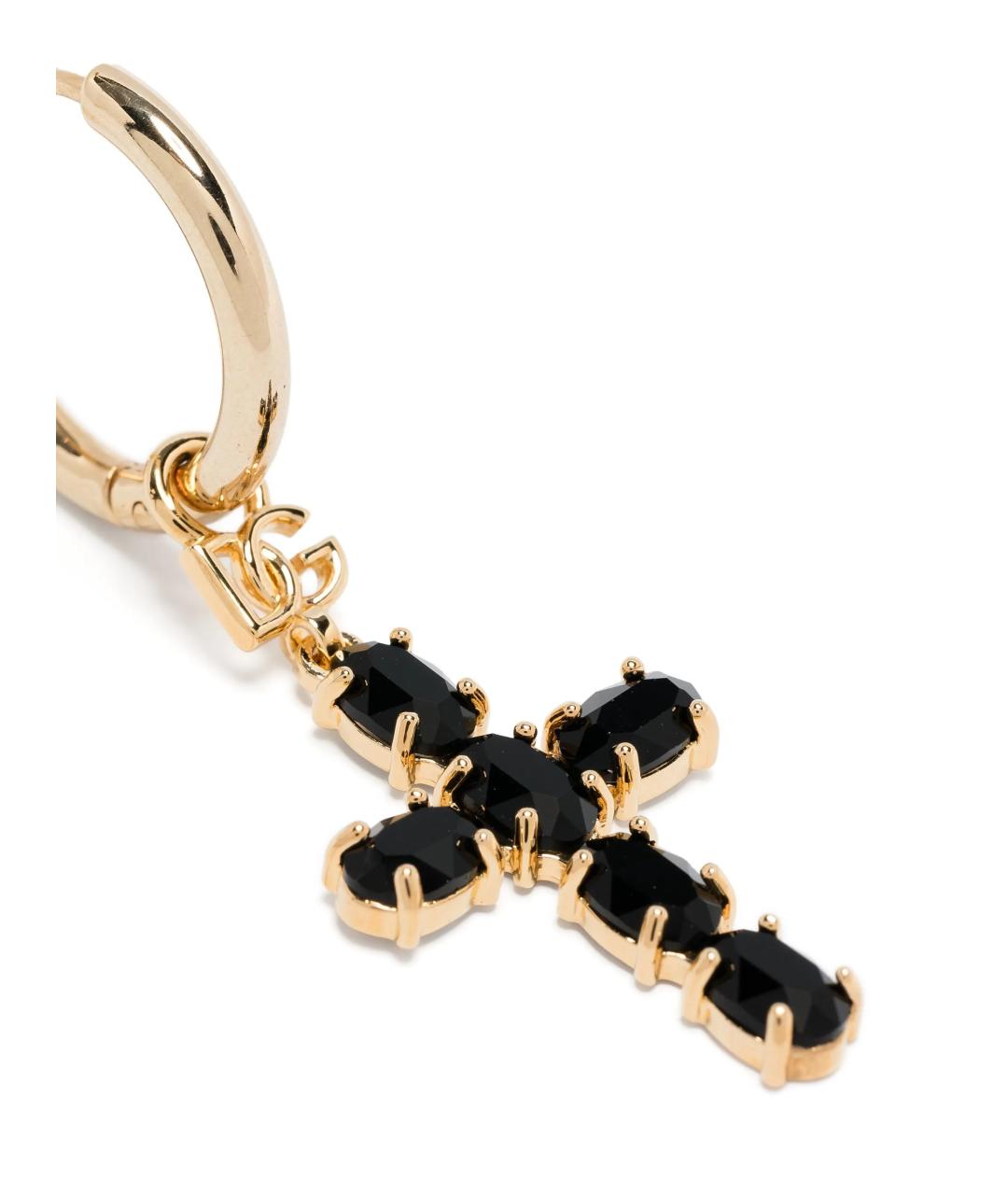 DOLCE&GABBANA Золотые металлические серьги, фото 2