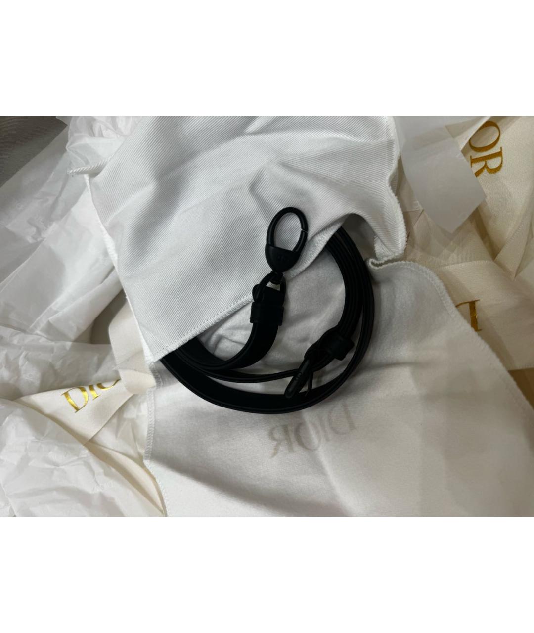 CHRISTIAN DIOR Черная кожаная сумка с короткими ручками, фото 6