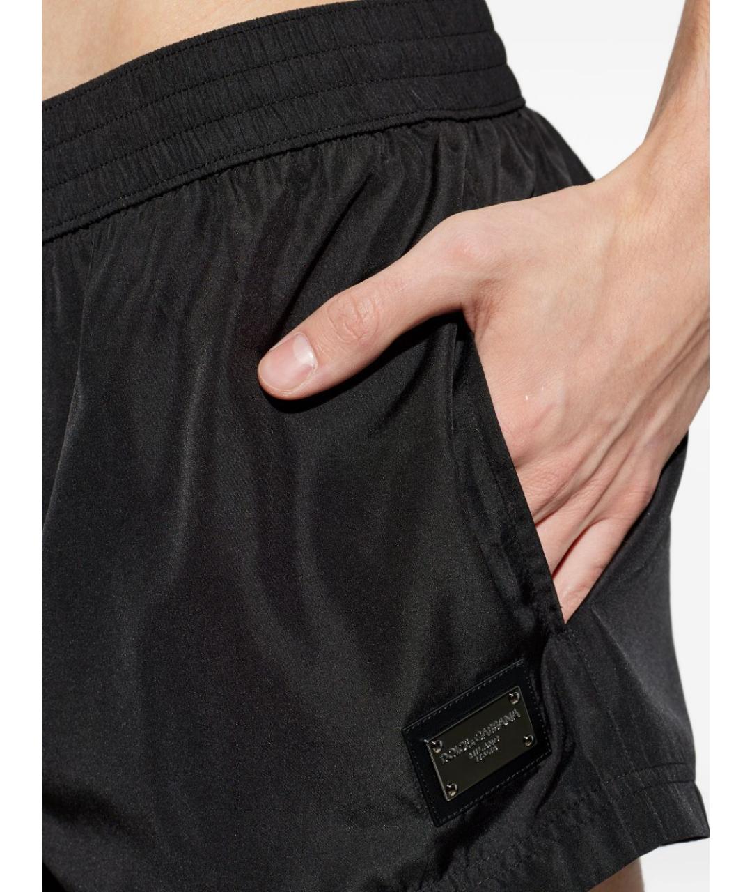 DOLCE&GABBANA Черные полиэстеровые плавки, фото 4