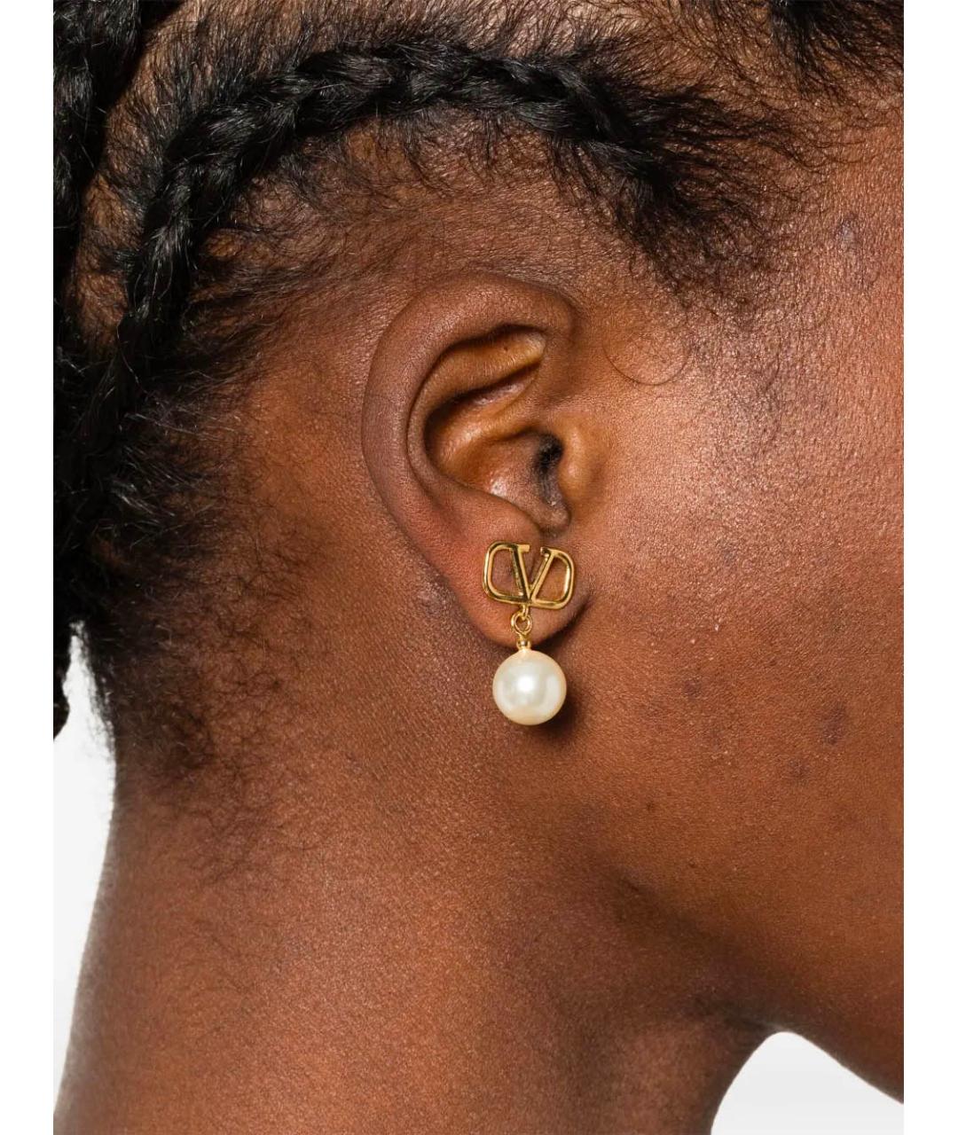 VALENTINO Золотые металлические серьги, фото 2