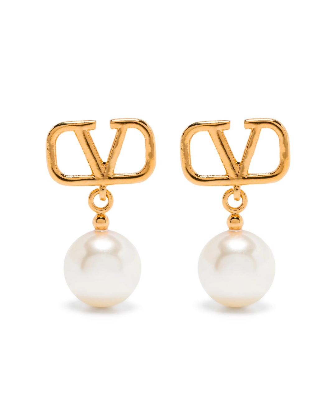 VALENTINO Золотые металлические серьги, фото 1