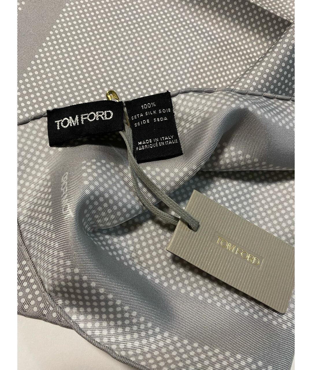 TOM FORD Серый тканевый платок, фото 2