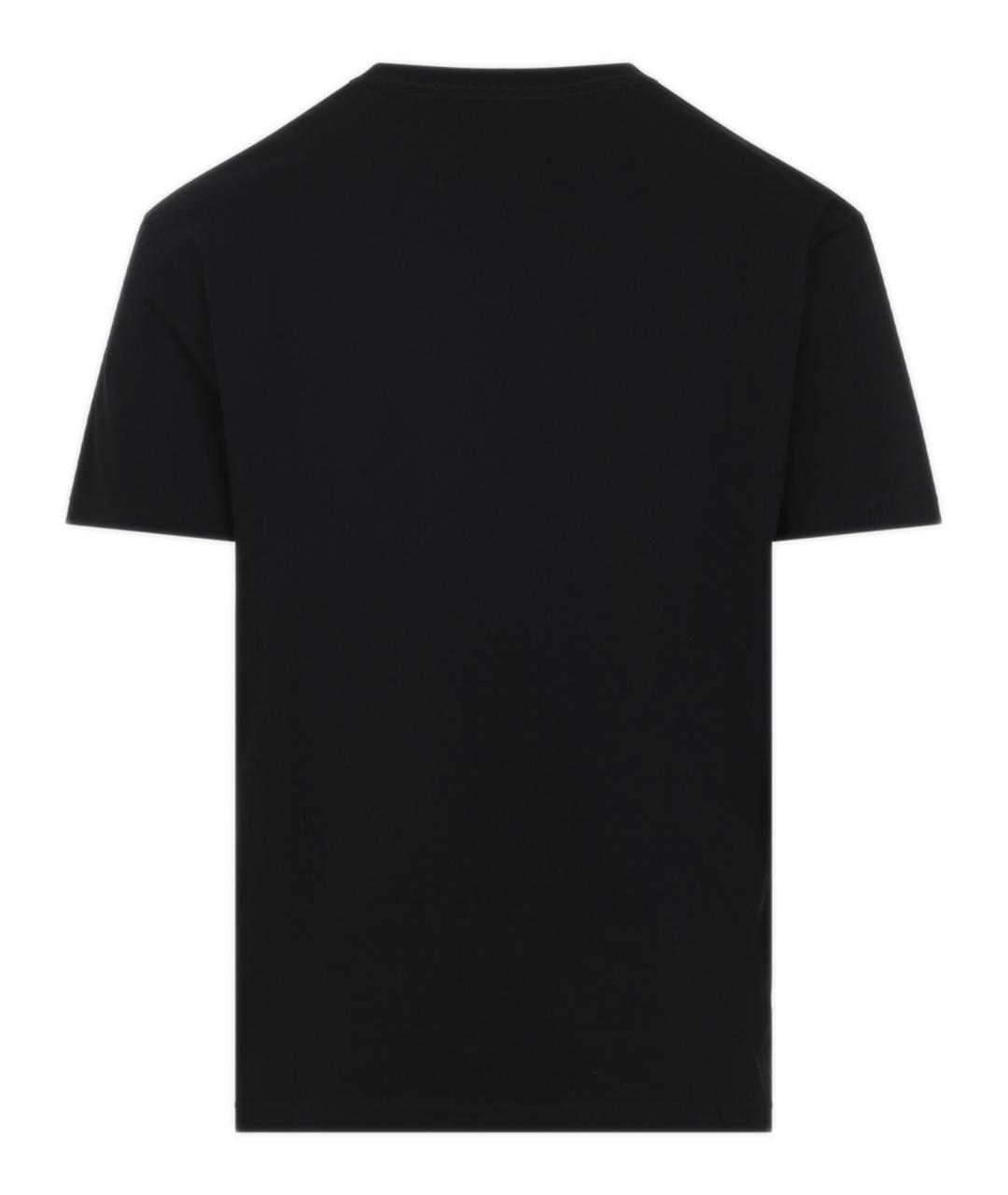 VALENTINO Черная хлопковая футболка, фото 2
