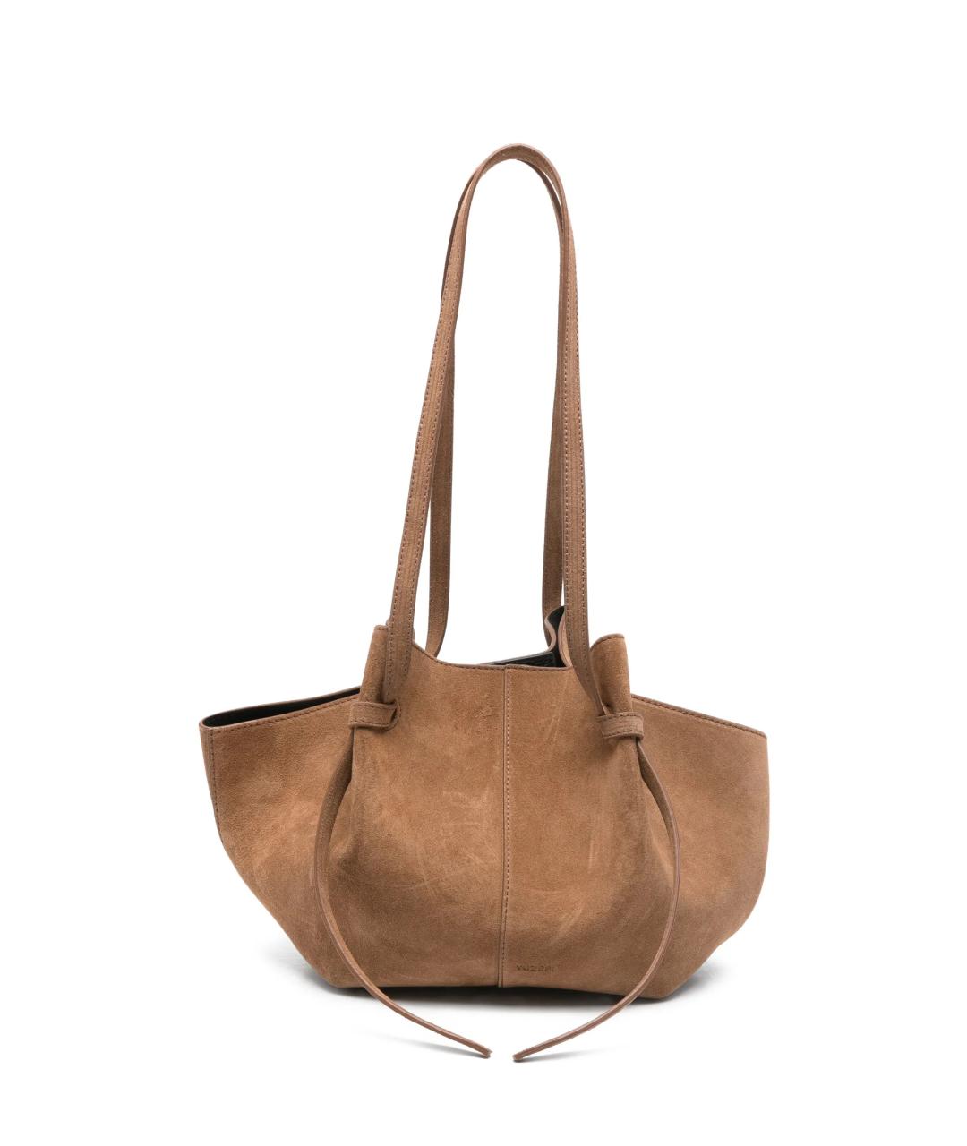 YUZEFI Коричневая замшевая сумка через плечо, фото 1