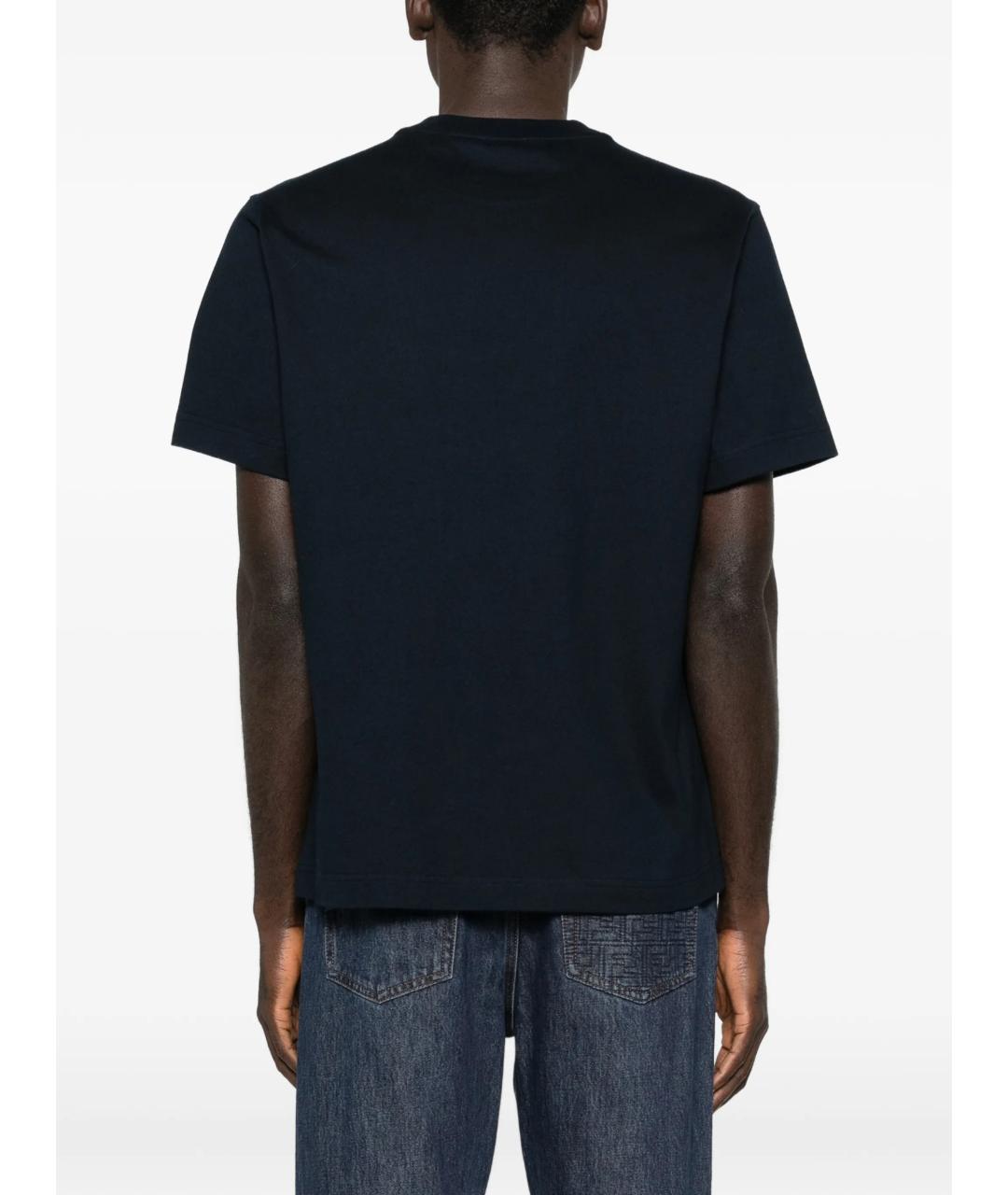 BURBERRY Синяя хлопковая футболка, фото 4