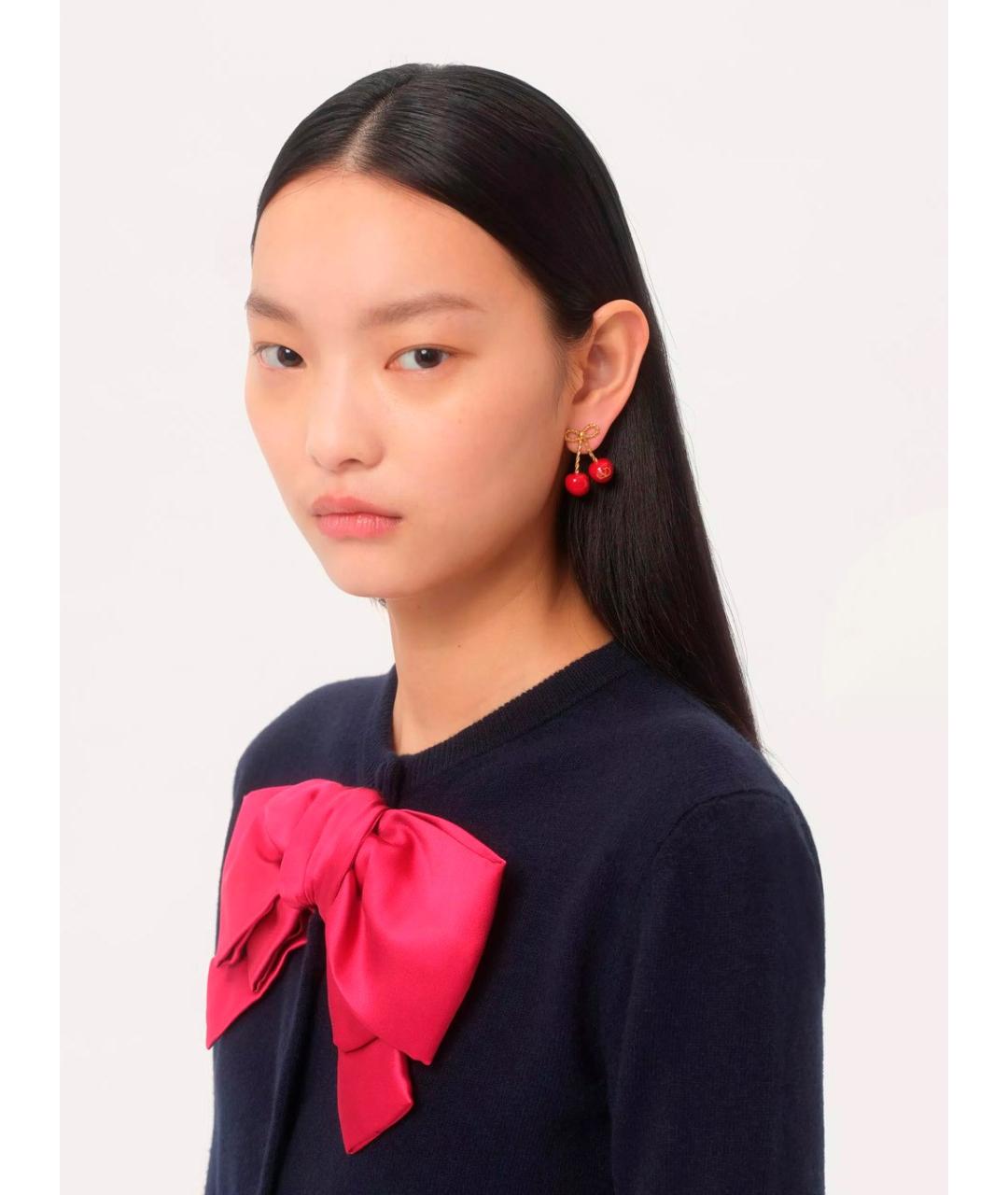 VALENTINO Золотые металлические серьги, фото 2