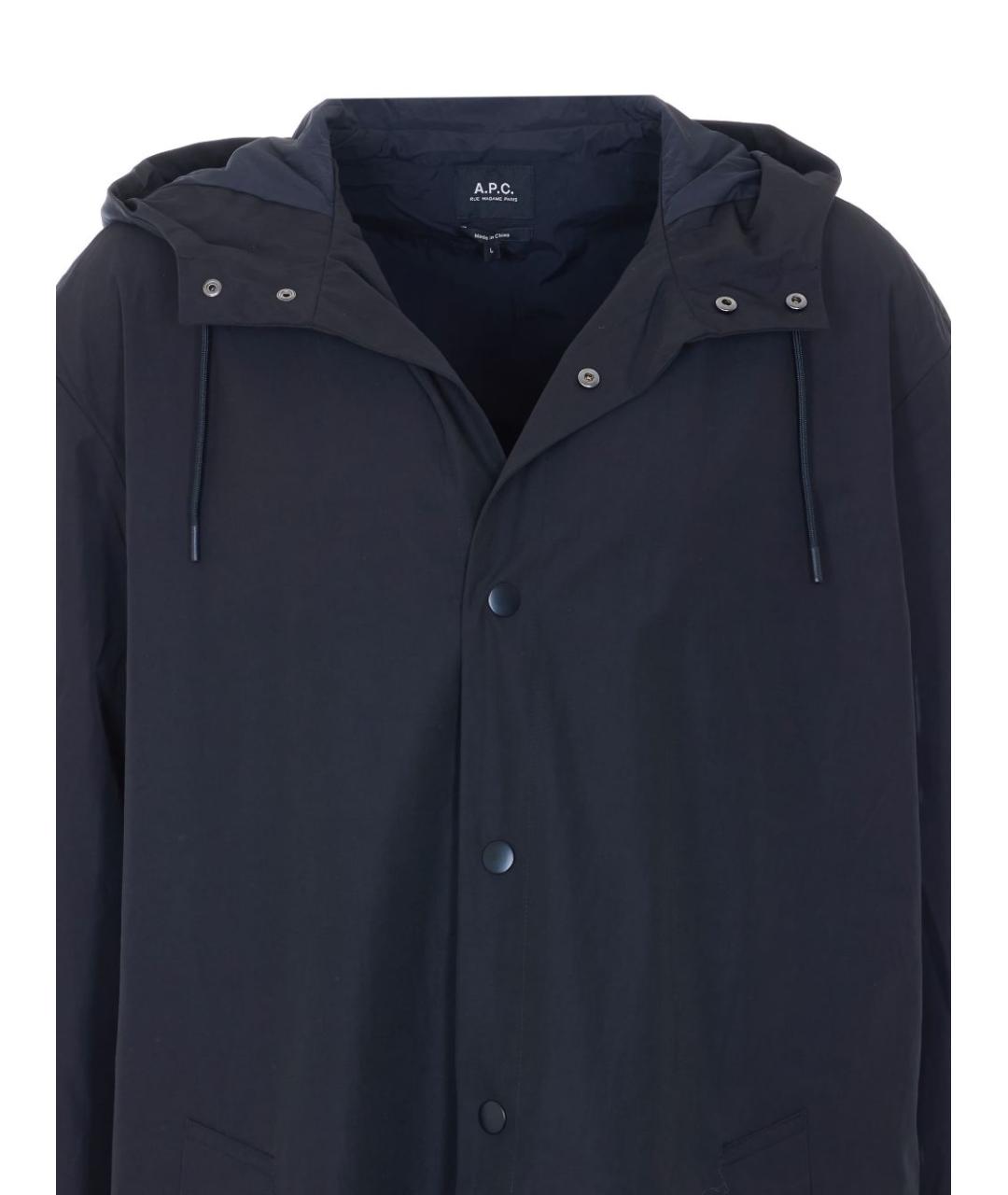 A.P.C. Черная полиэстеровая парка, фото 4