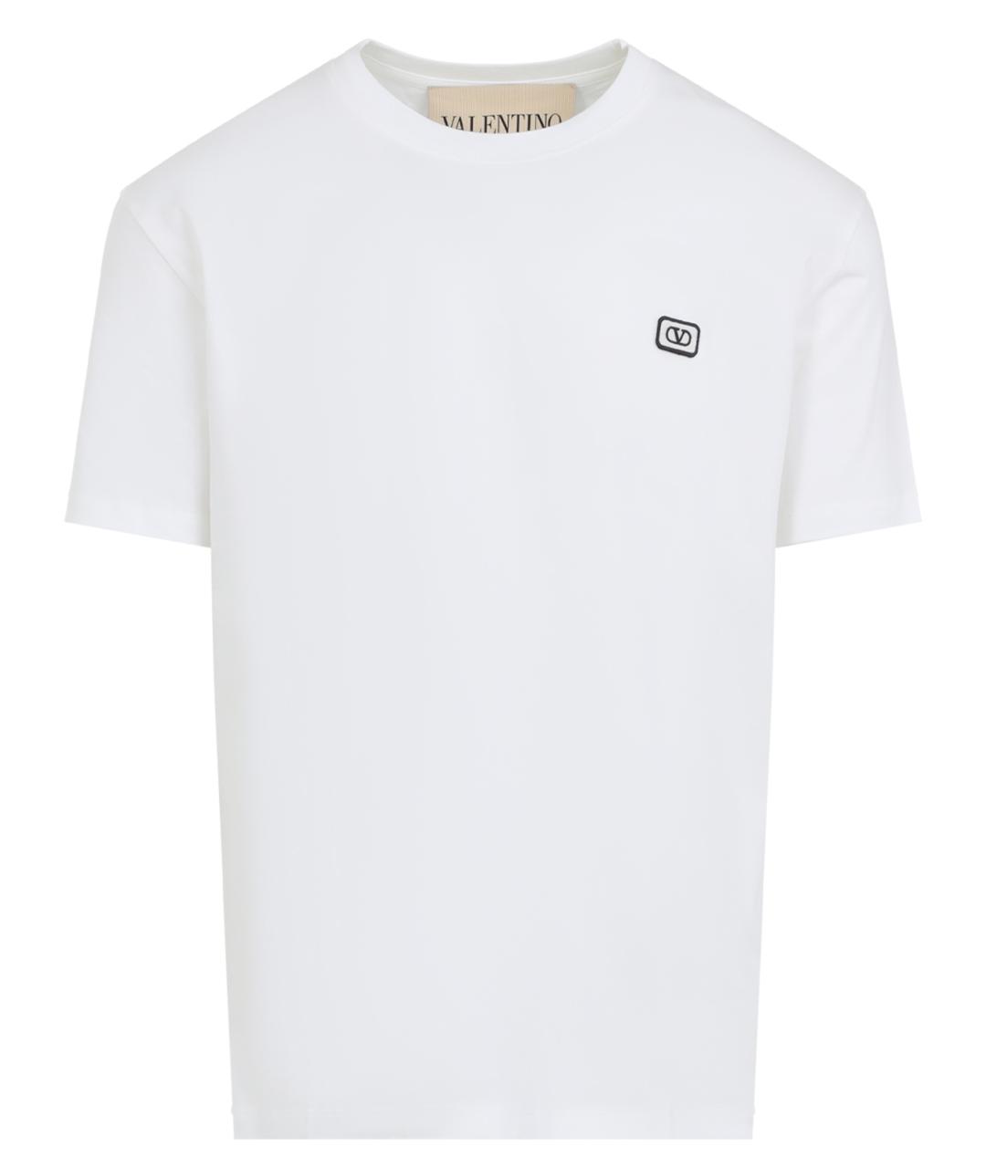 VALENTINO Белая хлопковая футболка, фото 1