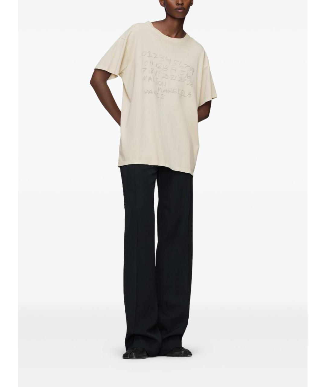 MAISON MARGIELA Белая хлопковая футболка, фото 2