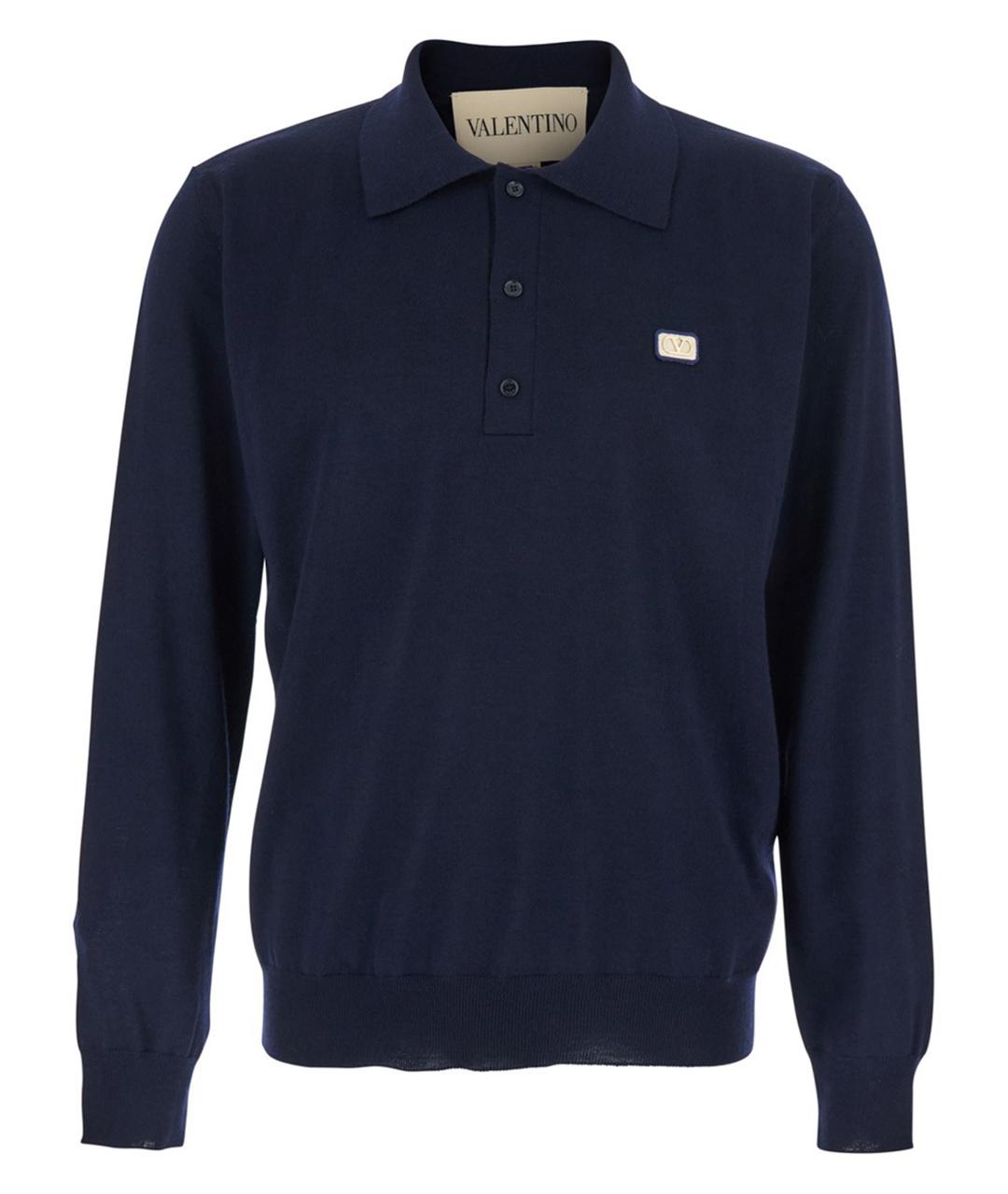 VALENTINO Темно-синий шерстяной джемпер / свитер, фото 1