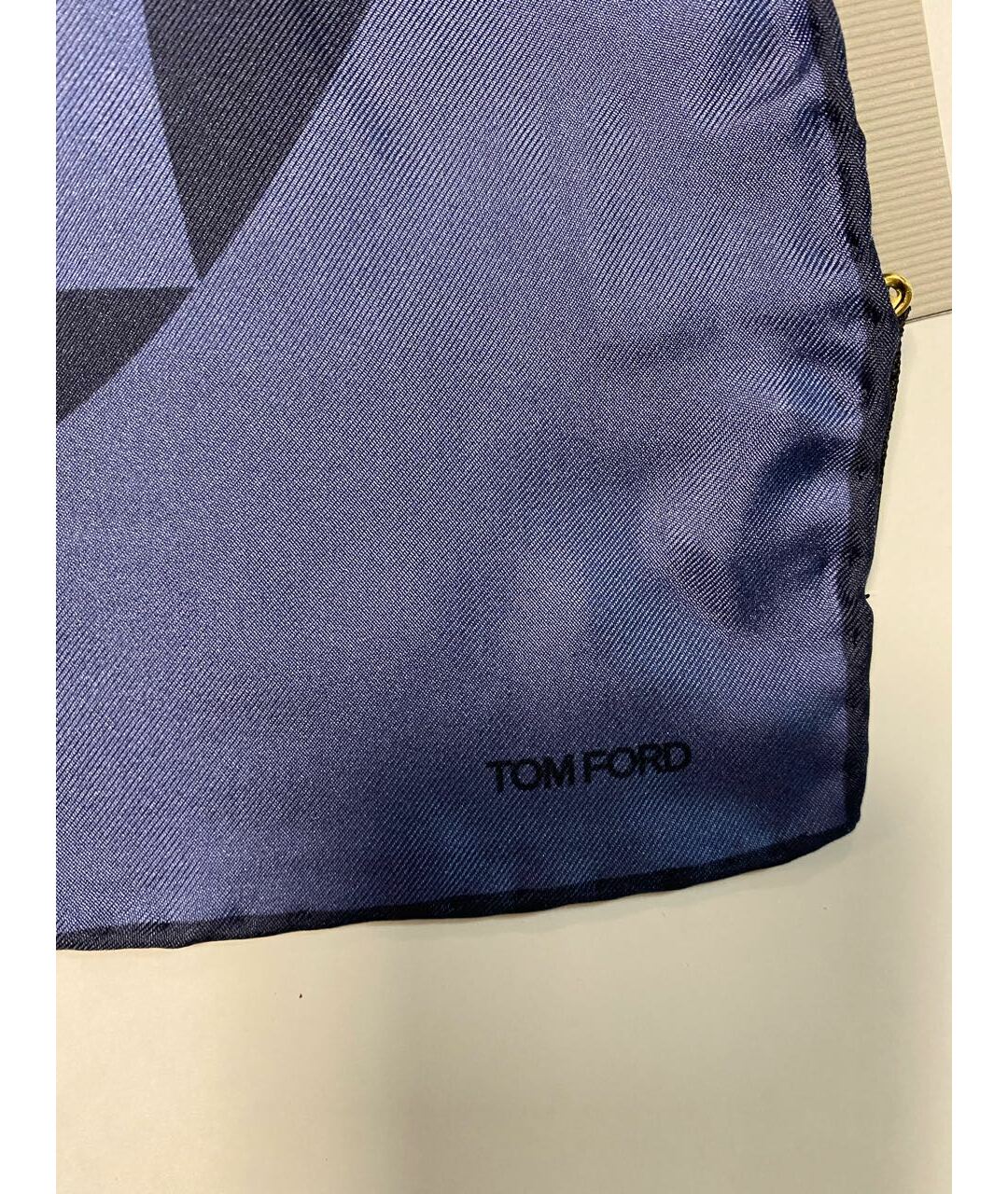 TOM FORD Синий шелковый платок, фото 2