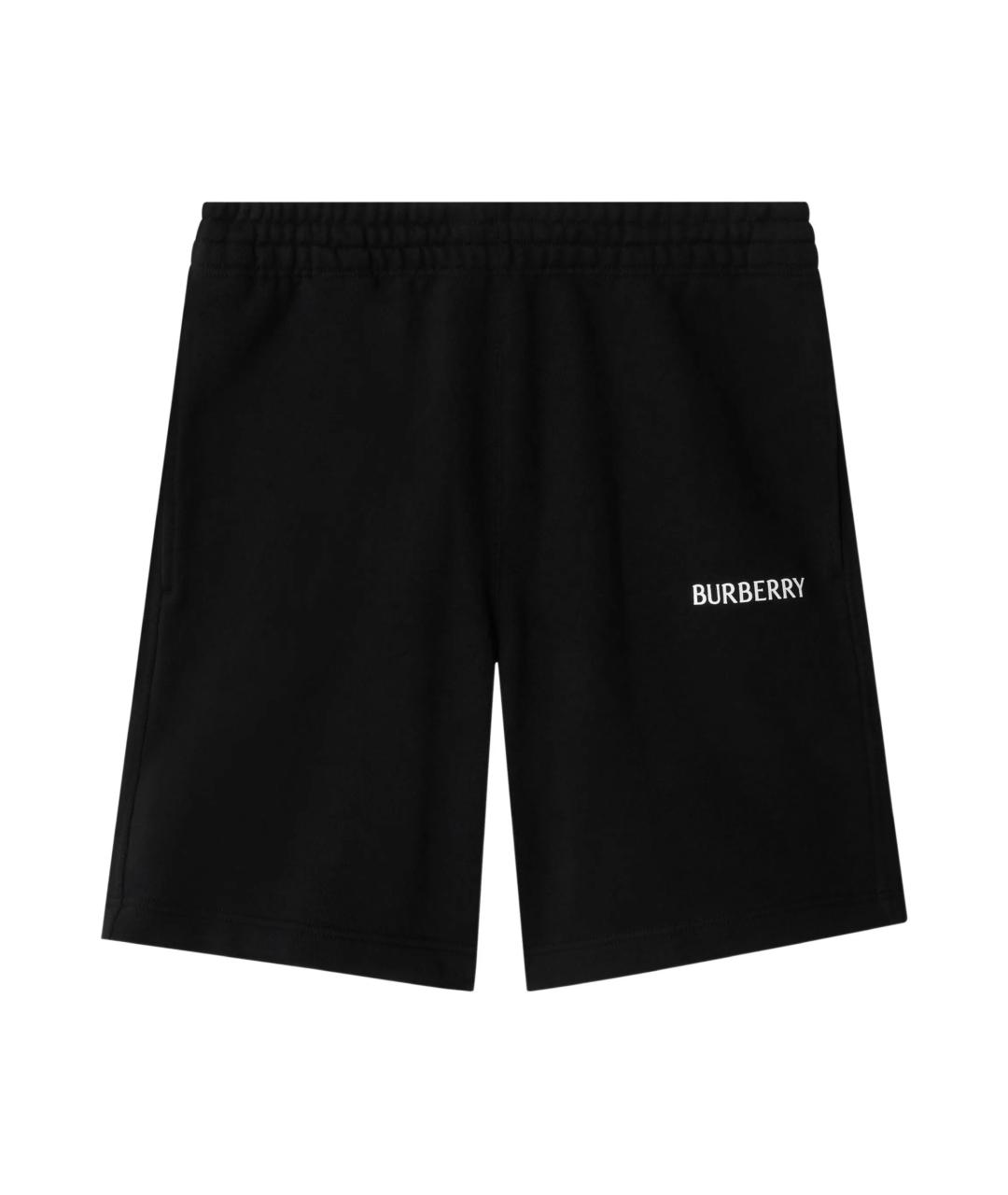 BURBERRY Черные хлопковые шорты, фото 1