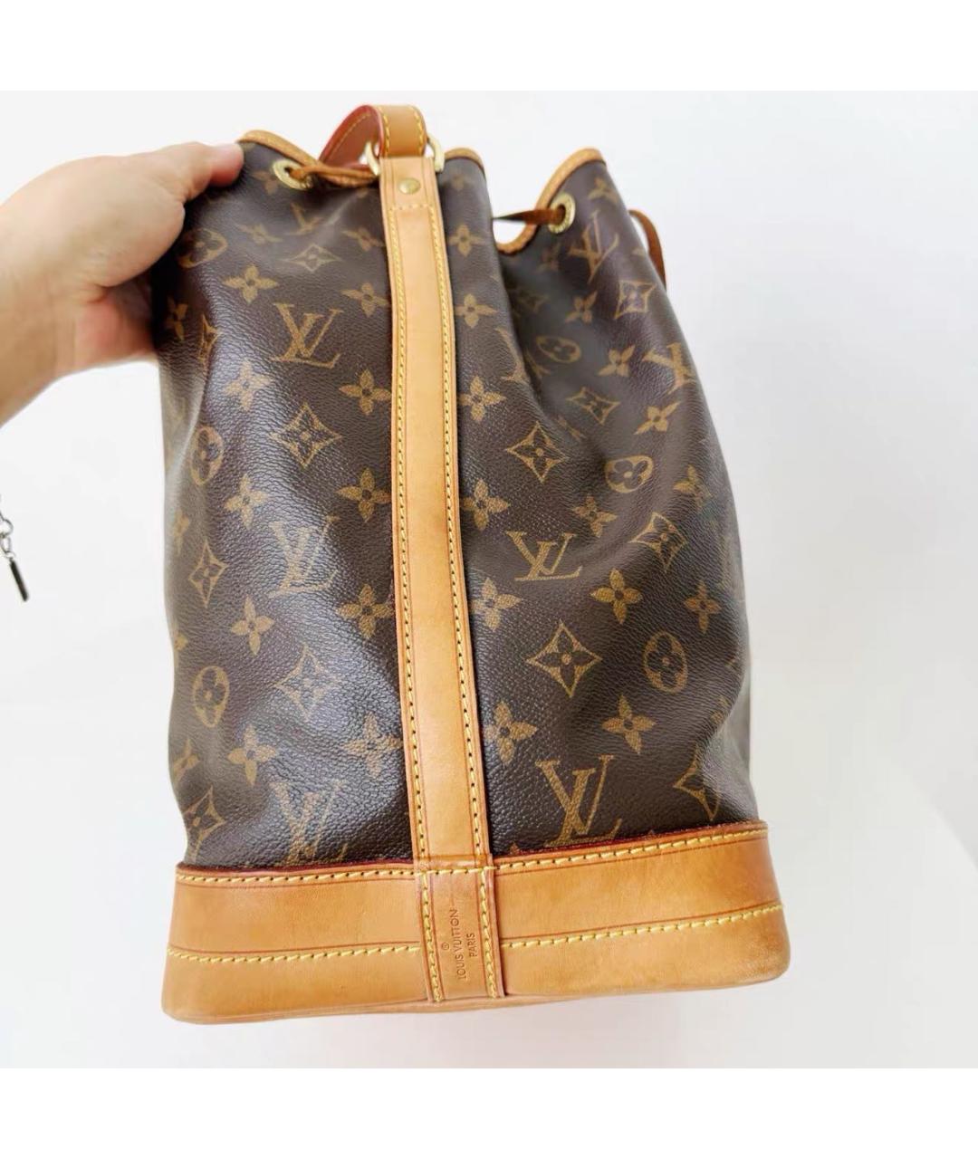 LOUIS VUITTON Коричневая кожаная сумка тоут, фото 4