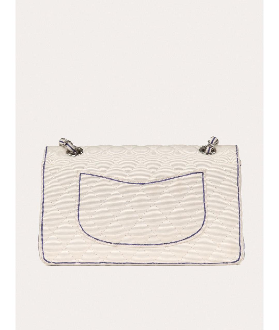 CHANEL Белая тканевая сумка через плечо, фото 5