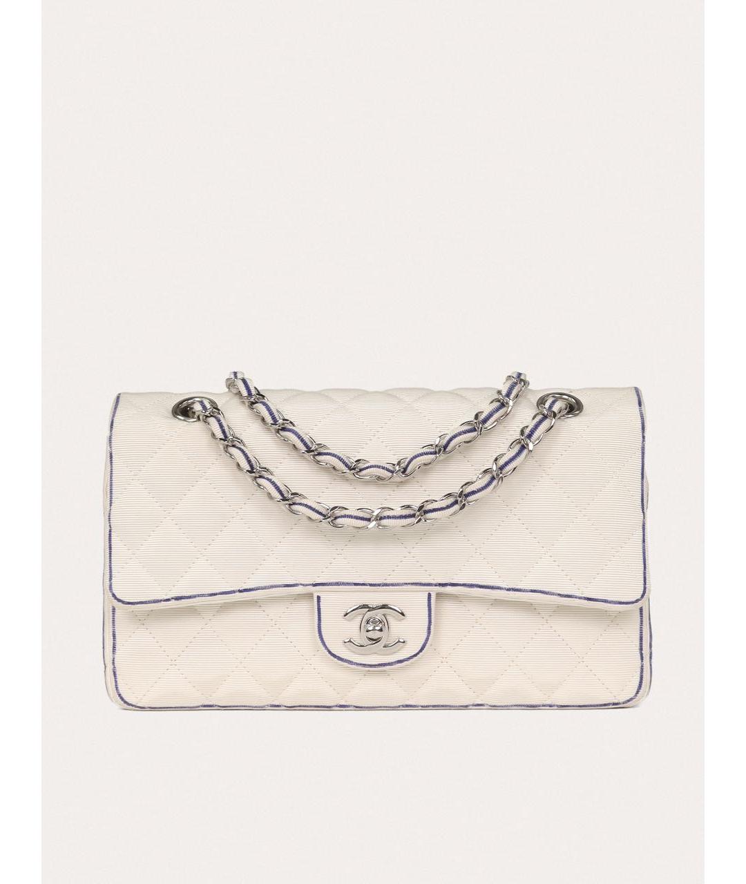 CHANEL Белая тканевая сумка через плечо, фото 9