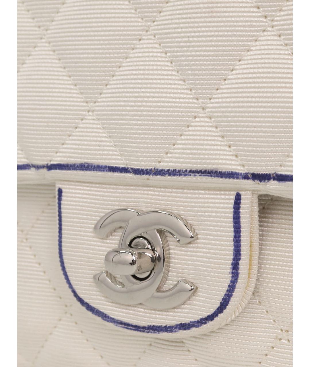 CHANEL Белая тканевая сумка через плечо, фото 7