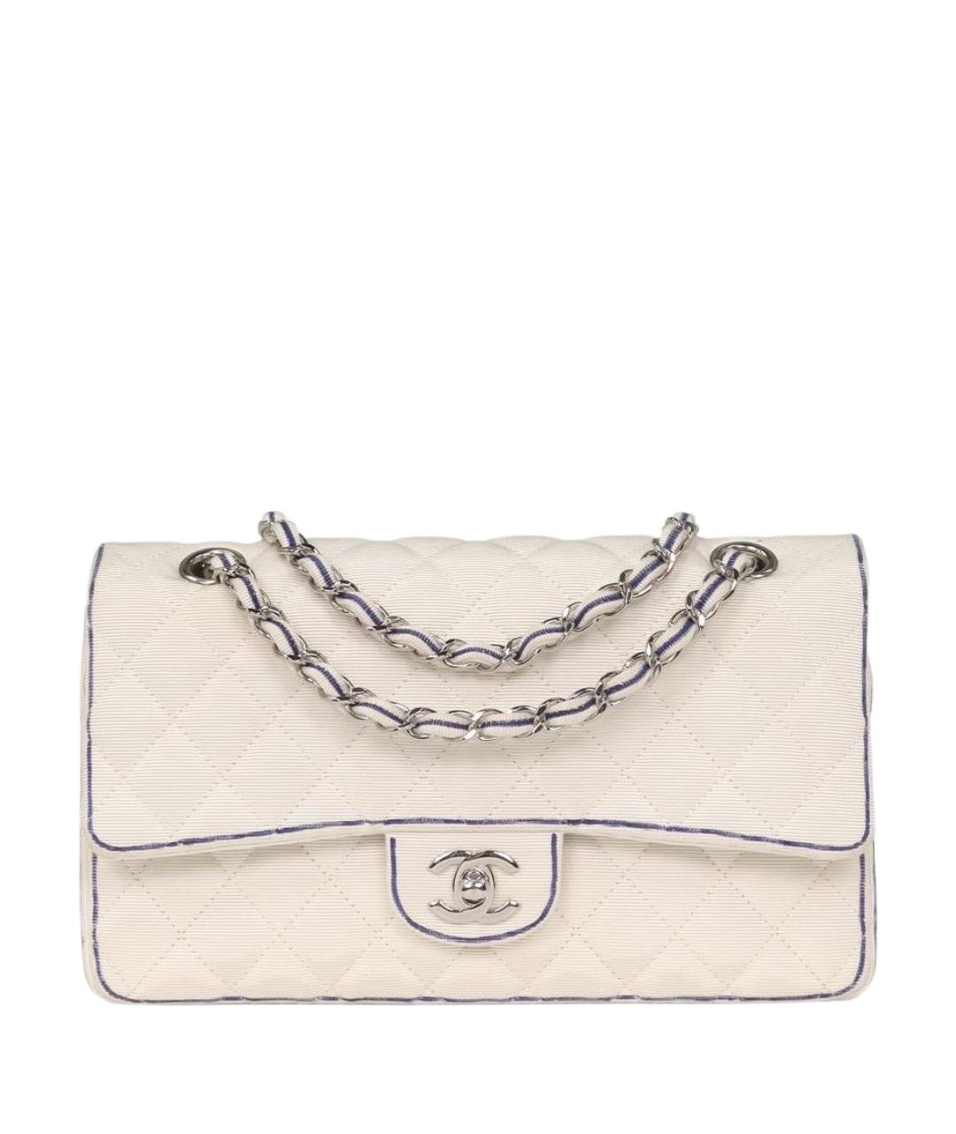 CHANEL Белая тканевая сумка через плечо, фото 1