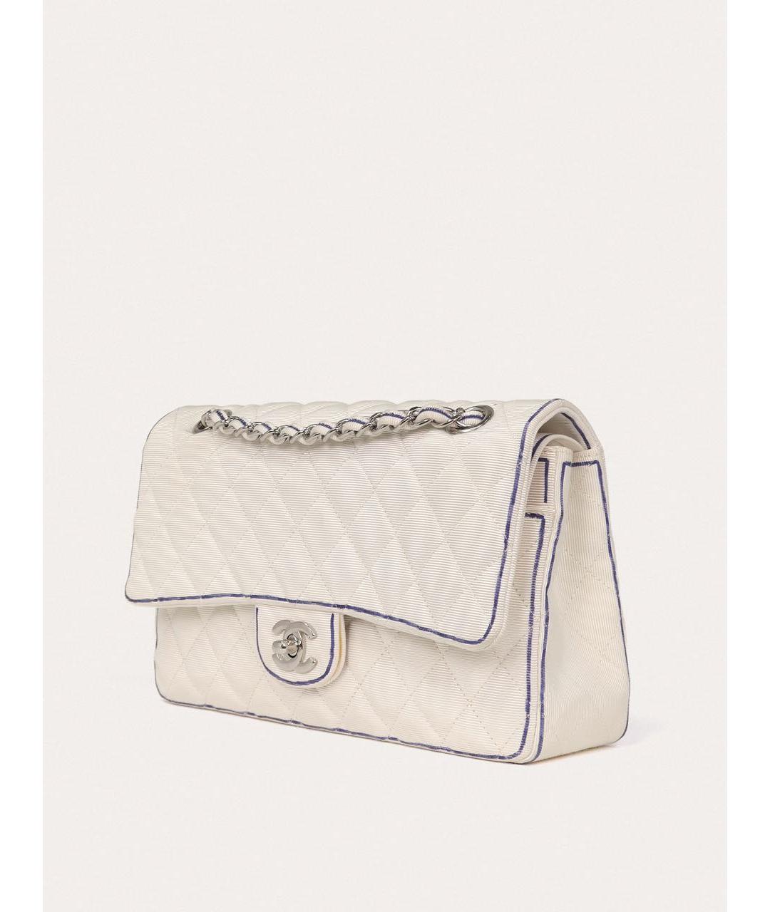 CHANEL Белая тканевая сумка через плечо, фото 3