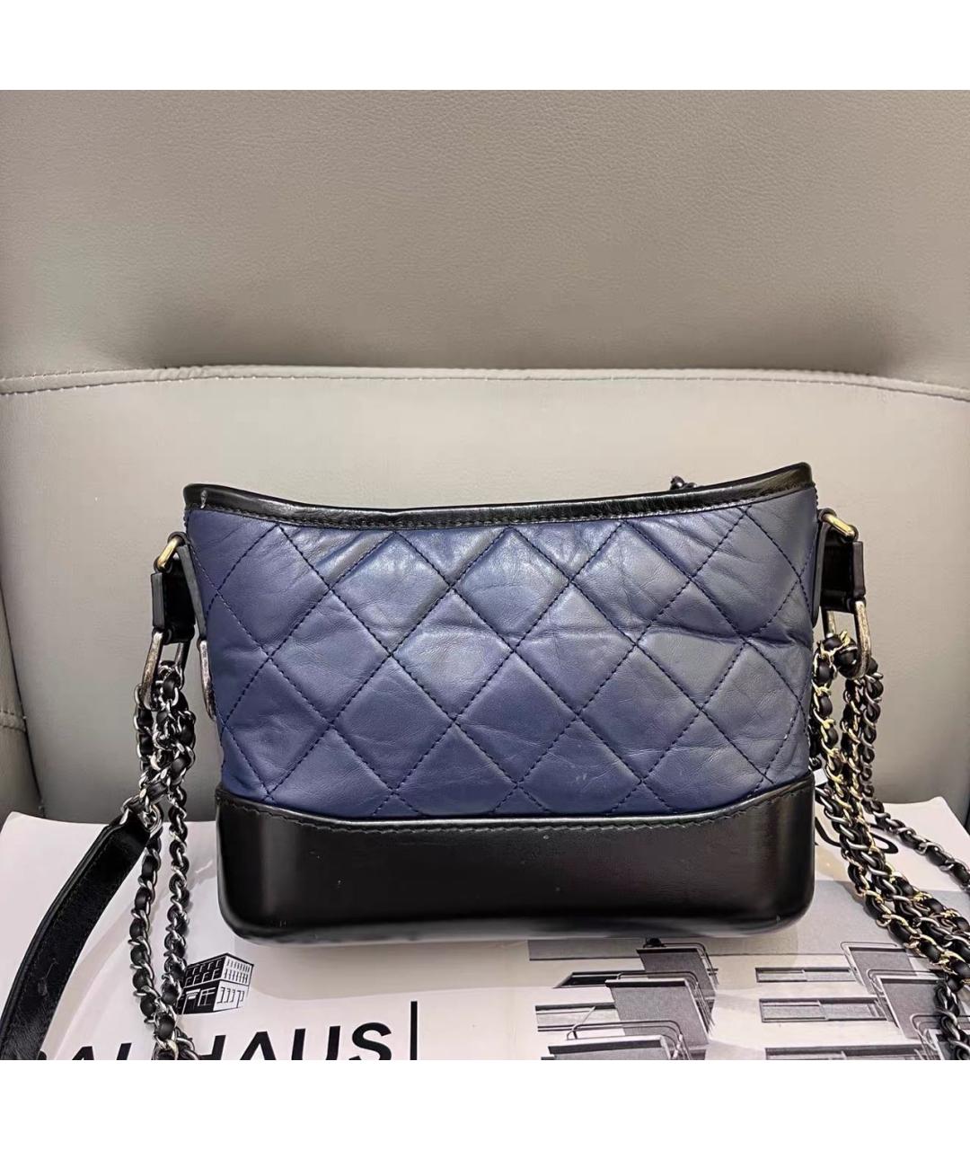 CHANEL Синяя кожаная сумка через плечо, фото 2