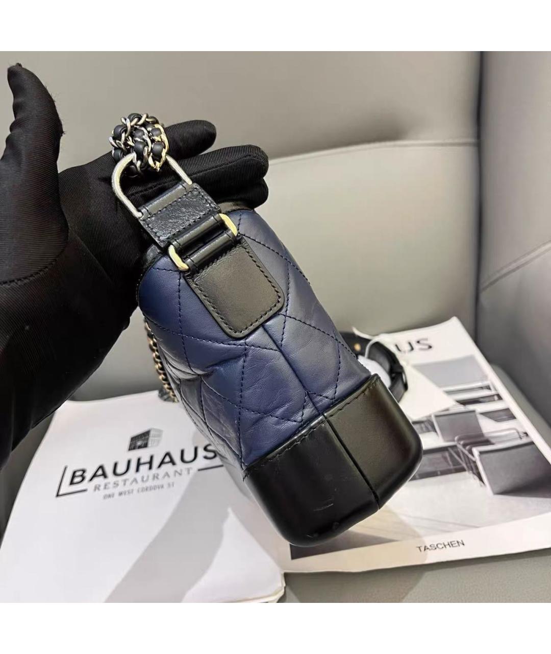 CHANEL Синяя кожаная сумка через плечо, фото 3