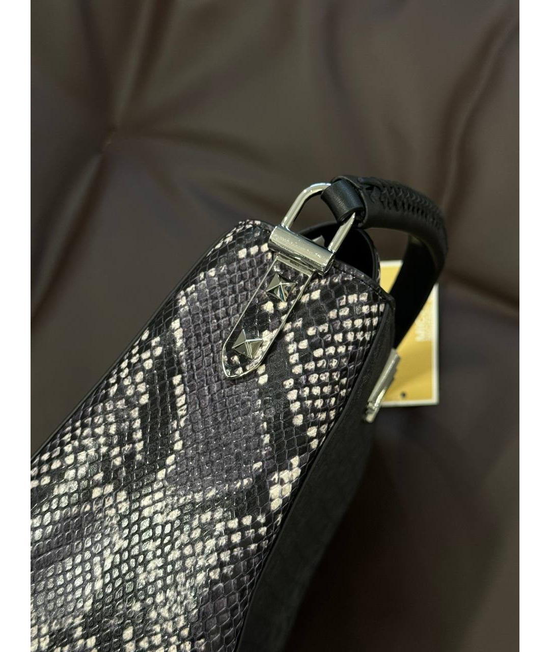 MICHAEL KORS Черная сумка с короткими ручками из искусственной кожи, фото 5