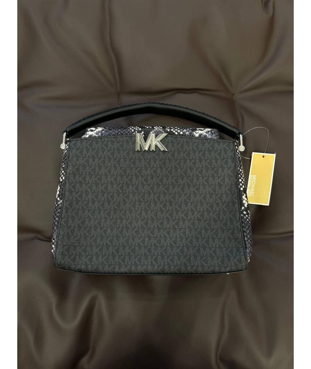 MICHAEL KORS Черная сумка с короткими ручками из искусственной кожи, фото 2
