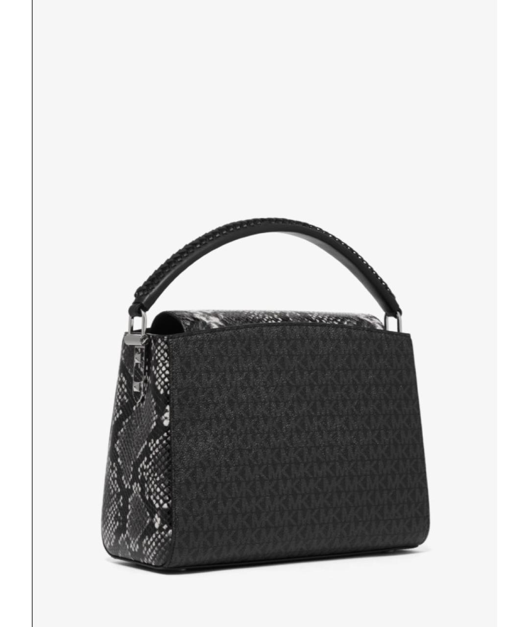 MICHAEL KORS Черная сумка с короткими ручками из искусственной кожи, фото 4