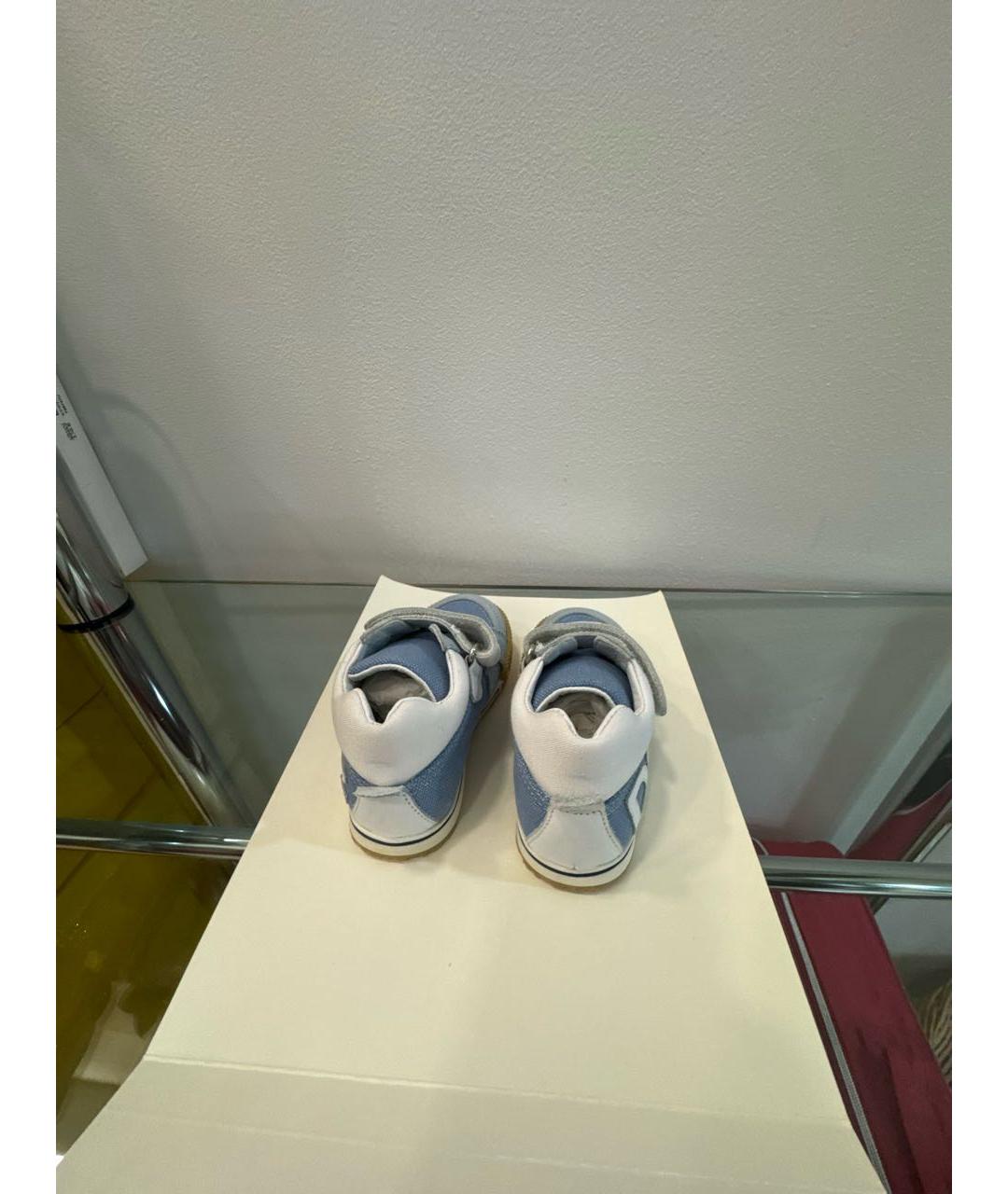 DOLCE & GABBANA KIDS Голубые текстильные ботинки, фото 4