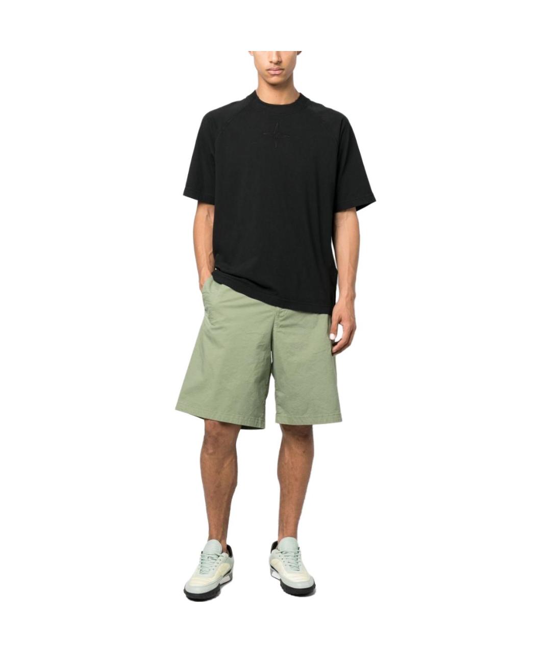 STONE ISLAND Зеленые шорты, фото 2