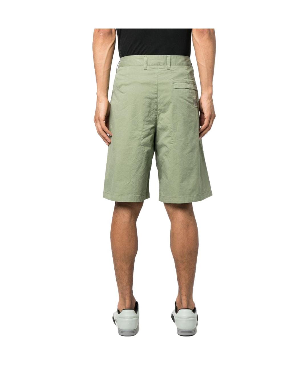 STONE ISLAND Зеленые шорты, фото 3