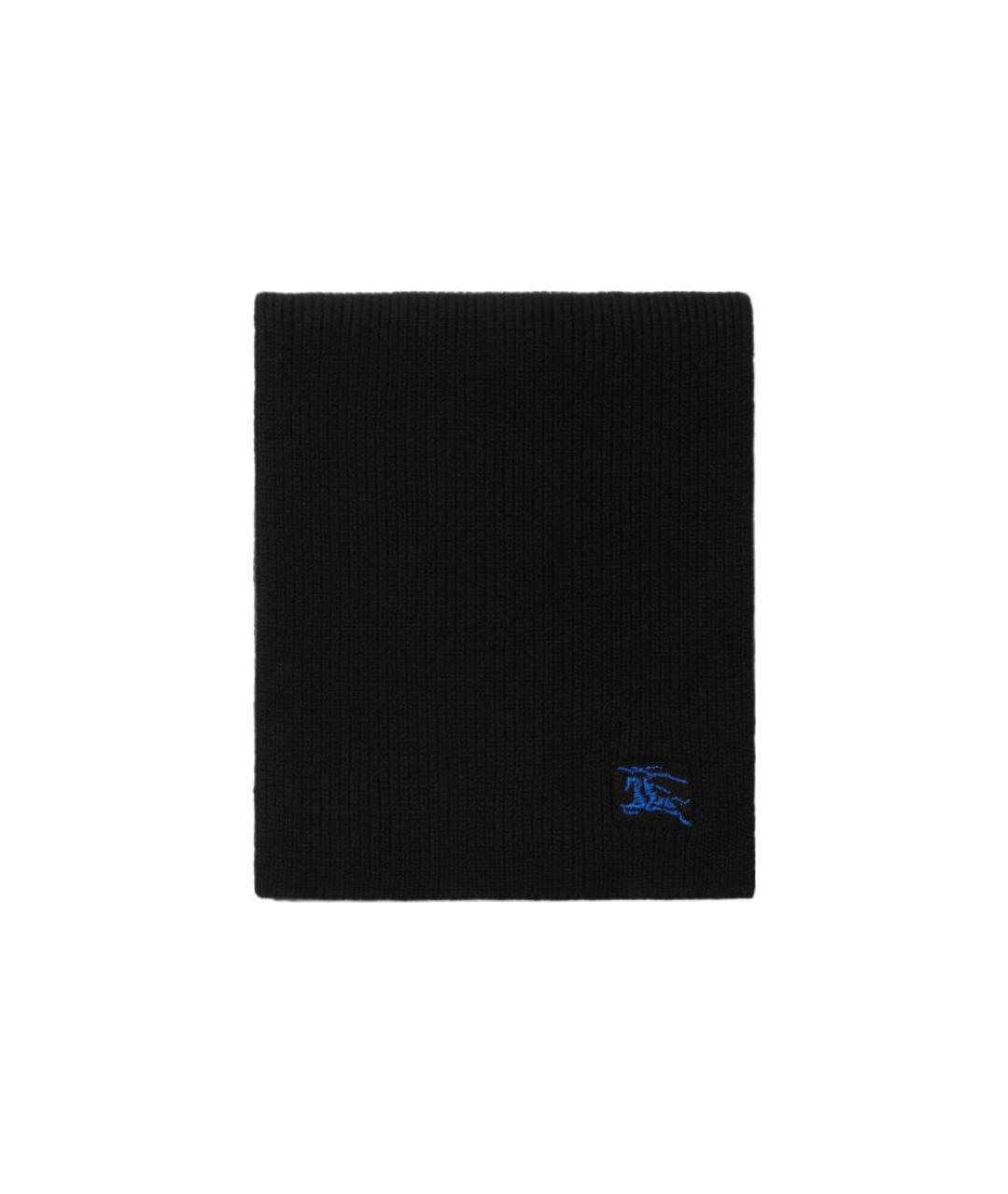 BURBERRY Черный кашемировый шарф, фото 2