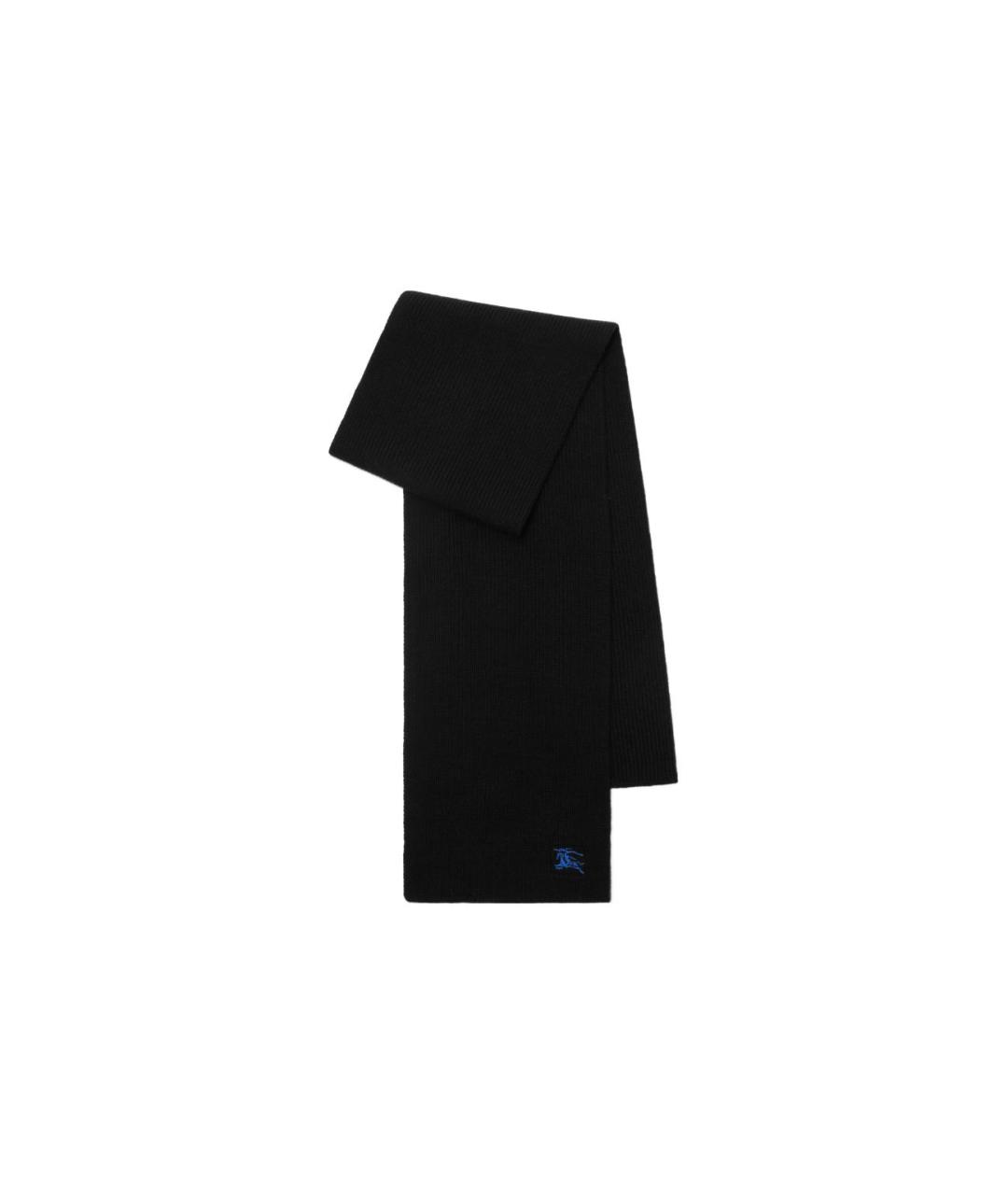 BURBERRY Черный кашемировый шарф, фото 3