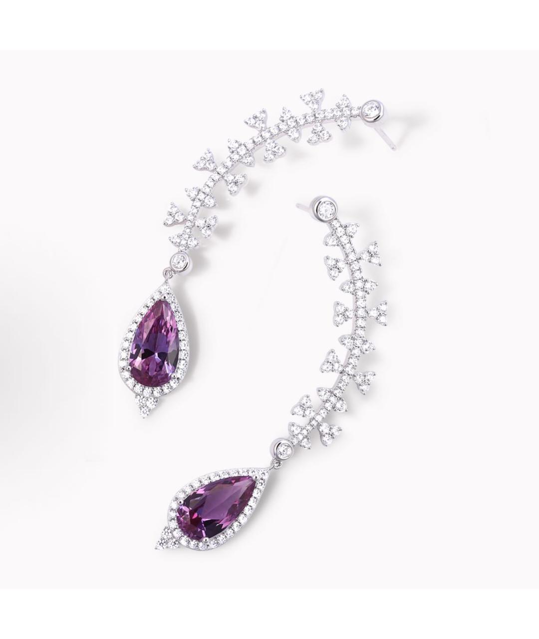 APM Monaco Бордовые серебряные серьги, фото 5