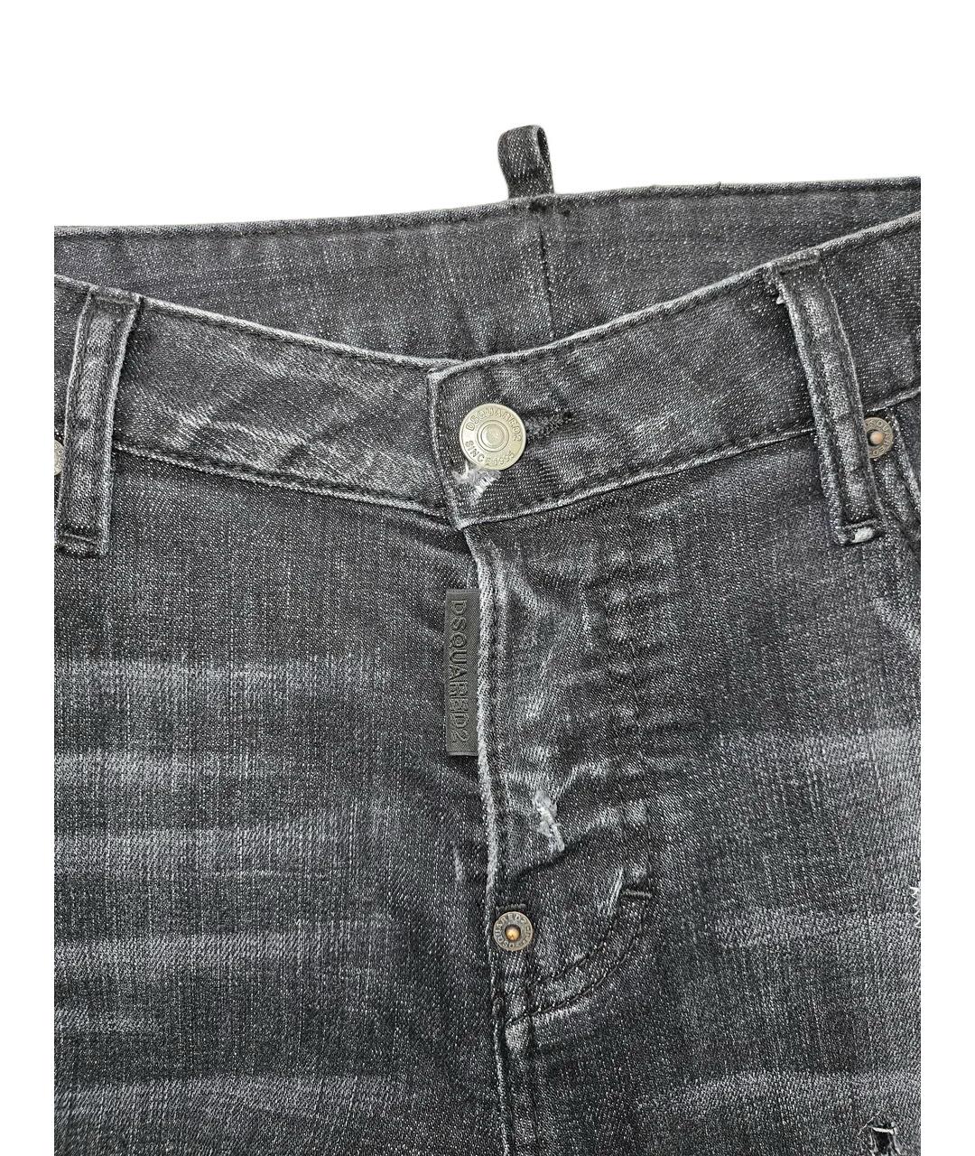 DSQUARED2 Серые хлопковые прямые джинсы, фото 2