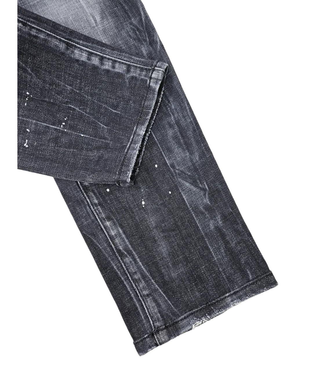 DSQUARED2 Серые хлопковые прямые джинсы, фото 4