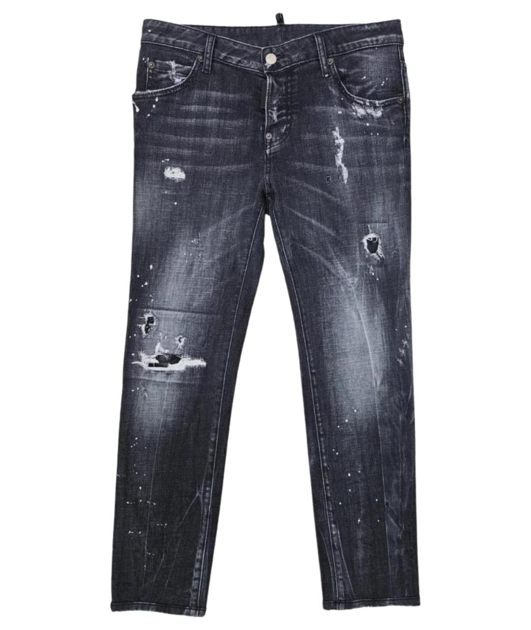 DSQUARED2 Серые хлопковые прямые джинсы, фото 1