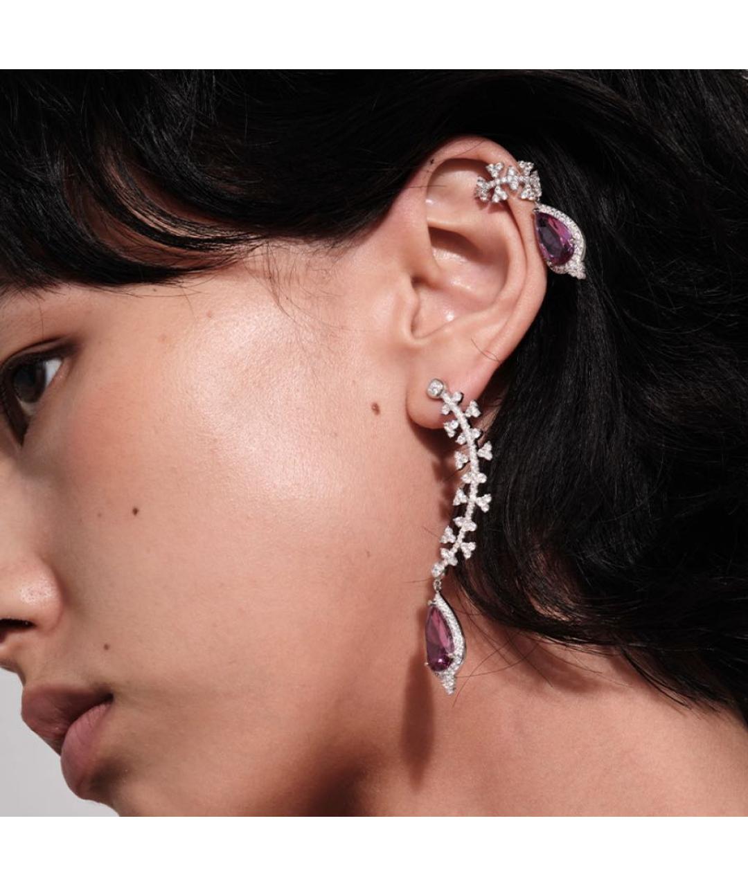 APM Monaco Фиолетовые серебряные клипсы, фото 3