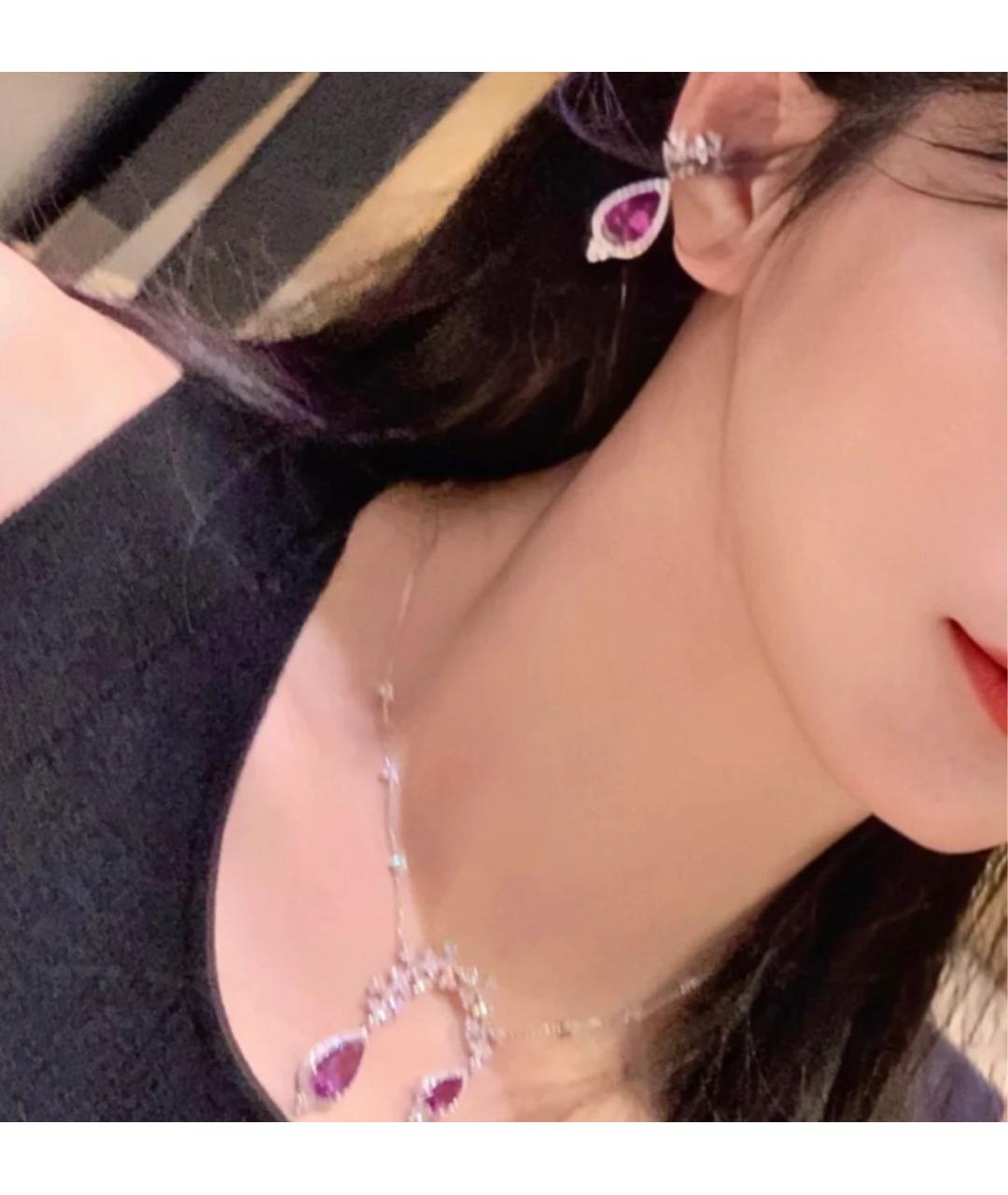 APM Monaco Фиолетовые серебряные клипсы, фото 6